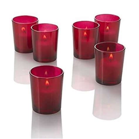 red metal house votives|Amazon.com: Votive Candle Holders Red.